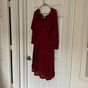 Missmny Red Lace Dress size Large